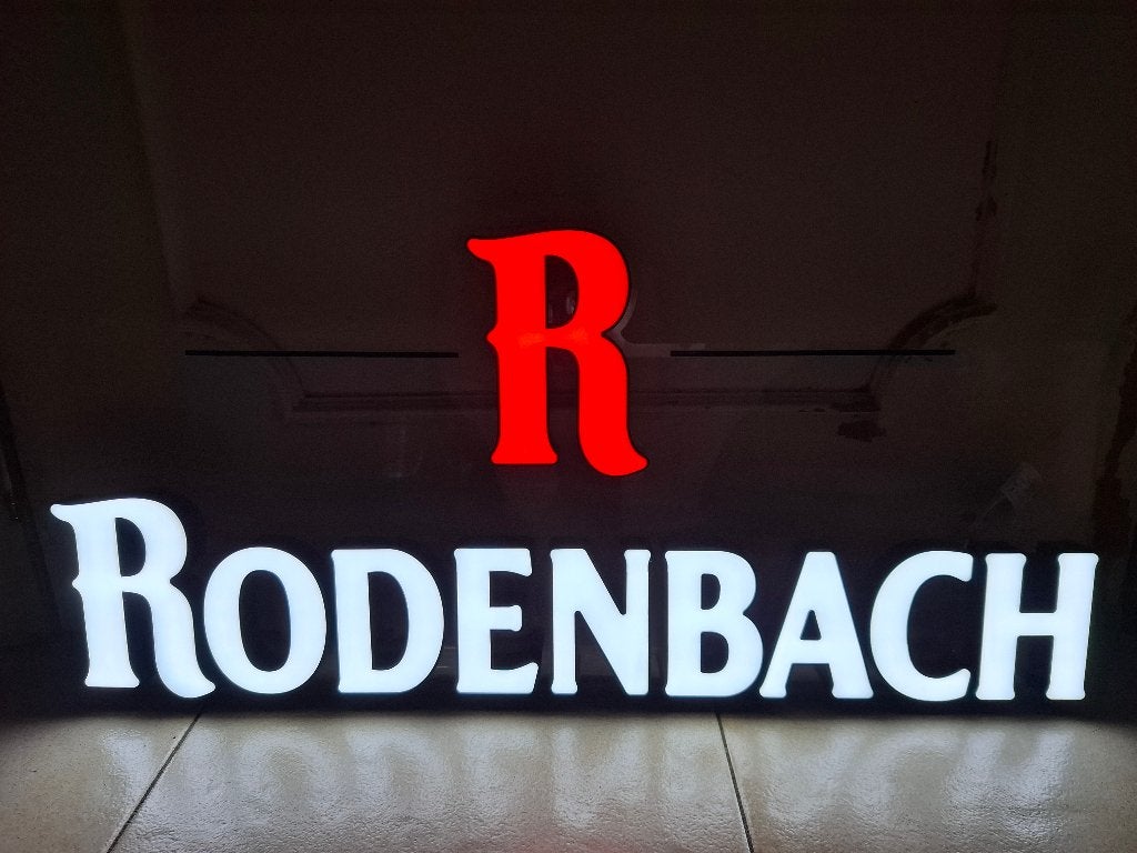 Prachtige zeldzame lichtreclame Rodenbach, Ophalen of Verzenden, Nieuw, Lichtbak of (neon) lamp