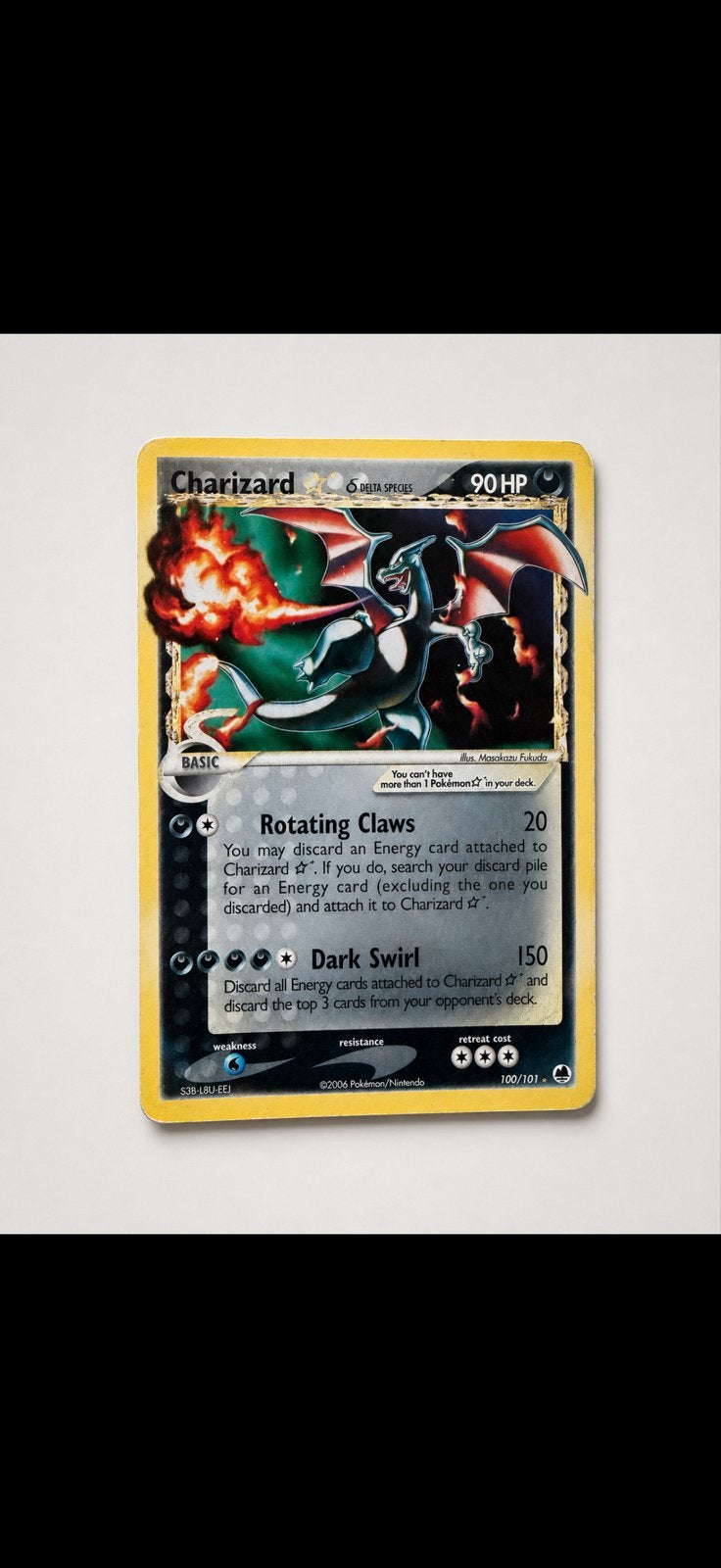 Charizard Gold Star (Delta Species) Pokémon kaart, Ophalen of Verzenden, Zo goed als nieuw, Losse kaart, Foil