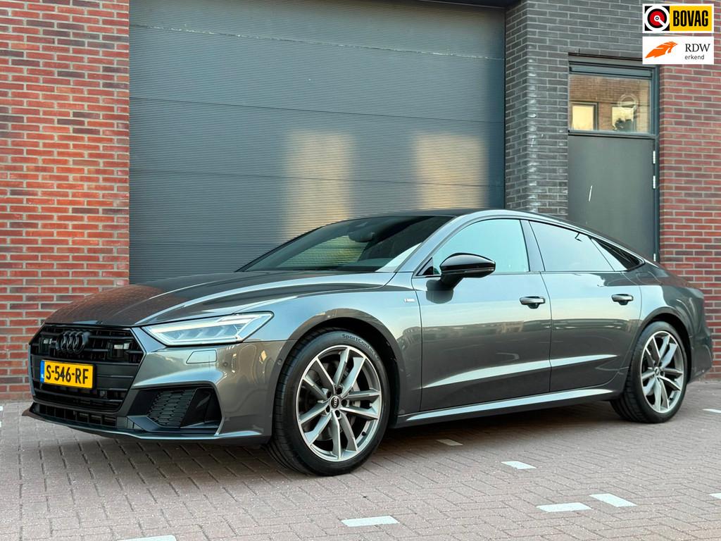 Audi A7 Sportback 50 TFSI e quattro Pro Line S, Daytona Grij, Auto's, Gebruikt, 4 cilinders, 4 stoelen, Leder en Stof