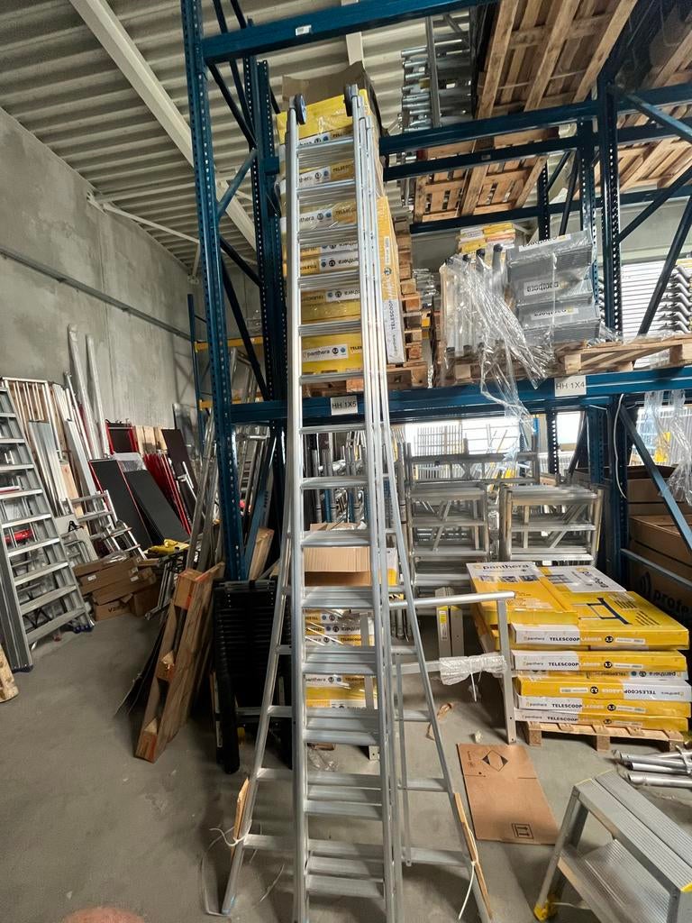 Eurostairs Driedelige Ladder Professioneel EO3X14 Nieuw, Ophalen