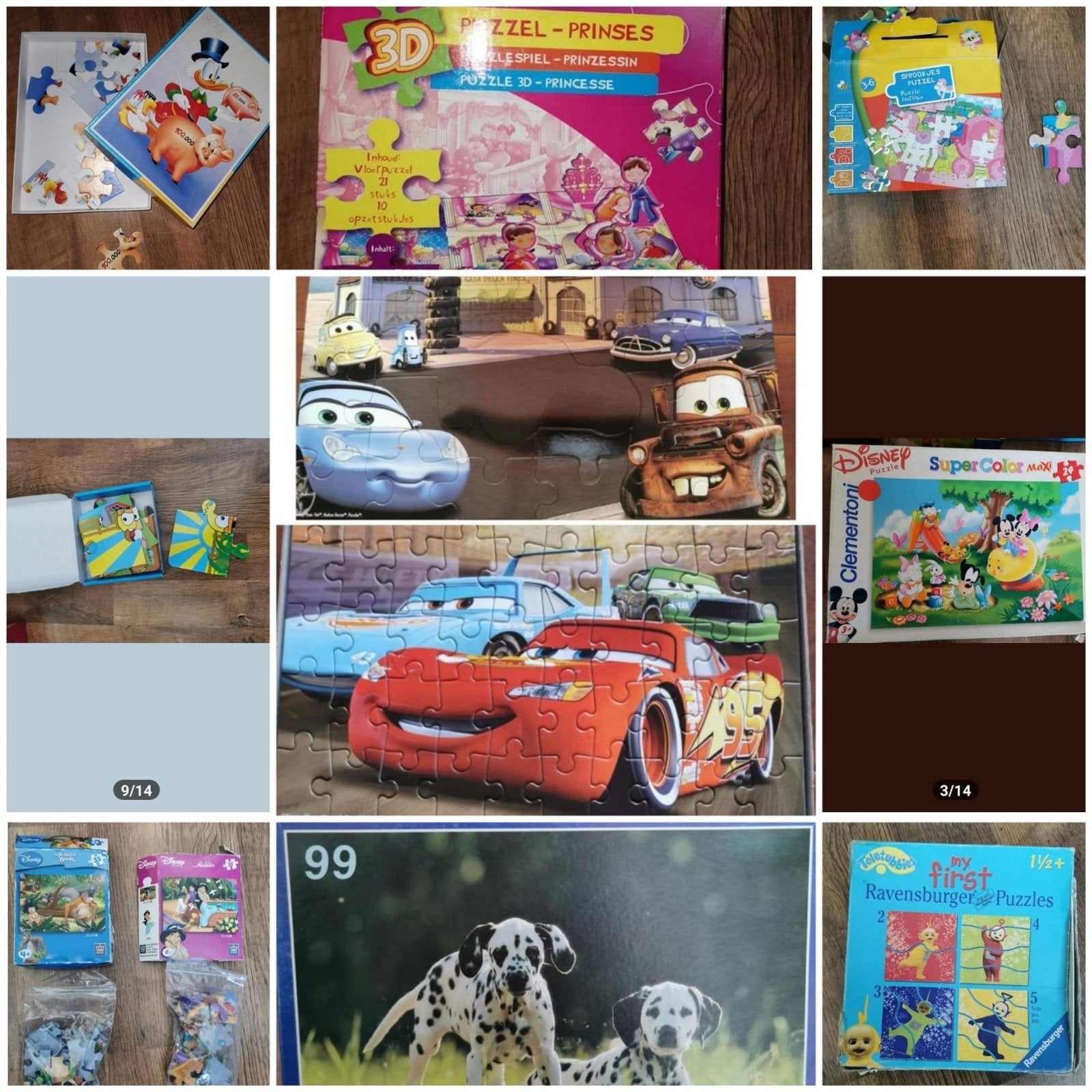 Diverse set kinderpuzzels pakket in een koop, Ophalen of Verzenden, Meer dan 50 stukjes, Gebruikt