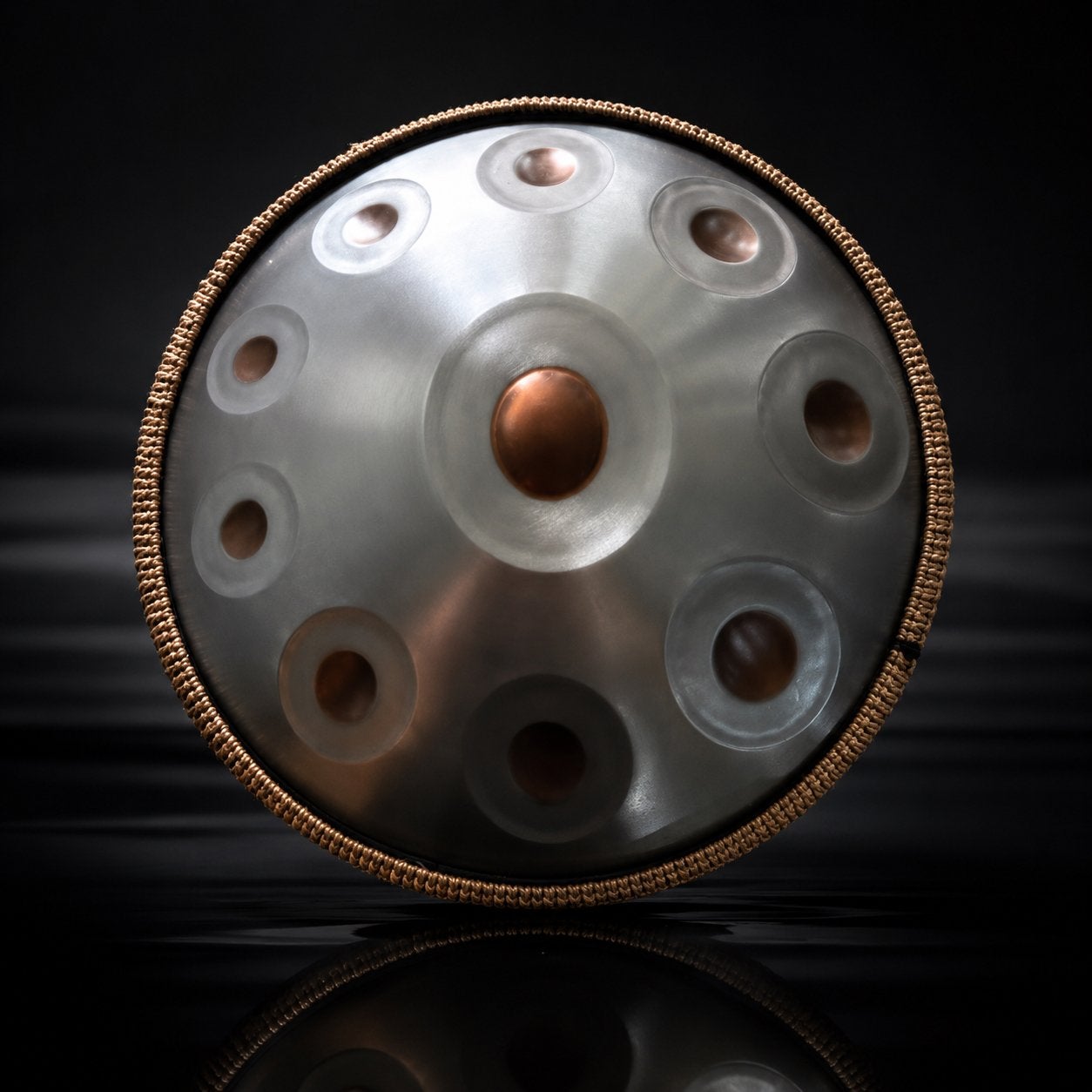 Zilverkleurige Handpan met 10 noten 56 cm groot, Ophalen of Verzenden, Nieuw, Melodische percussie