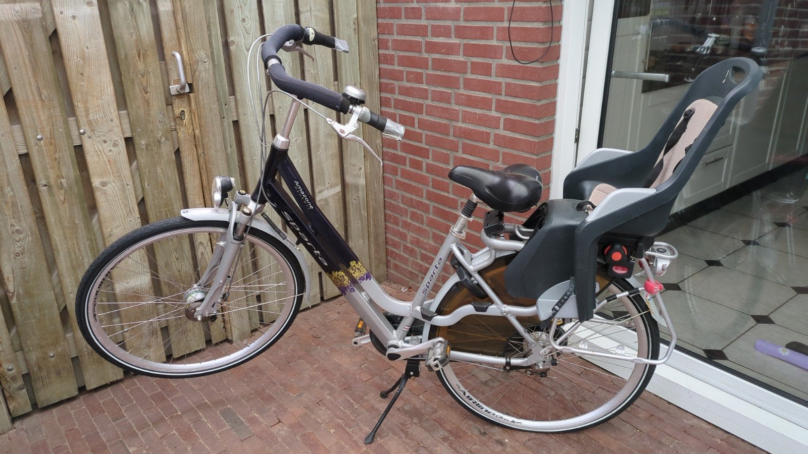 Sparta mamafiets damesfiets met kinderzitje, Ophalen, Gebruikt, Sparta
