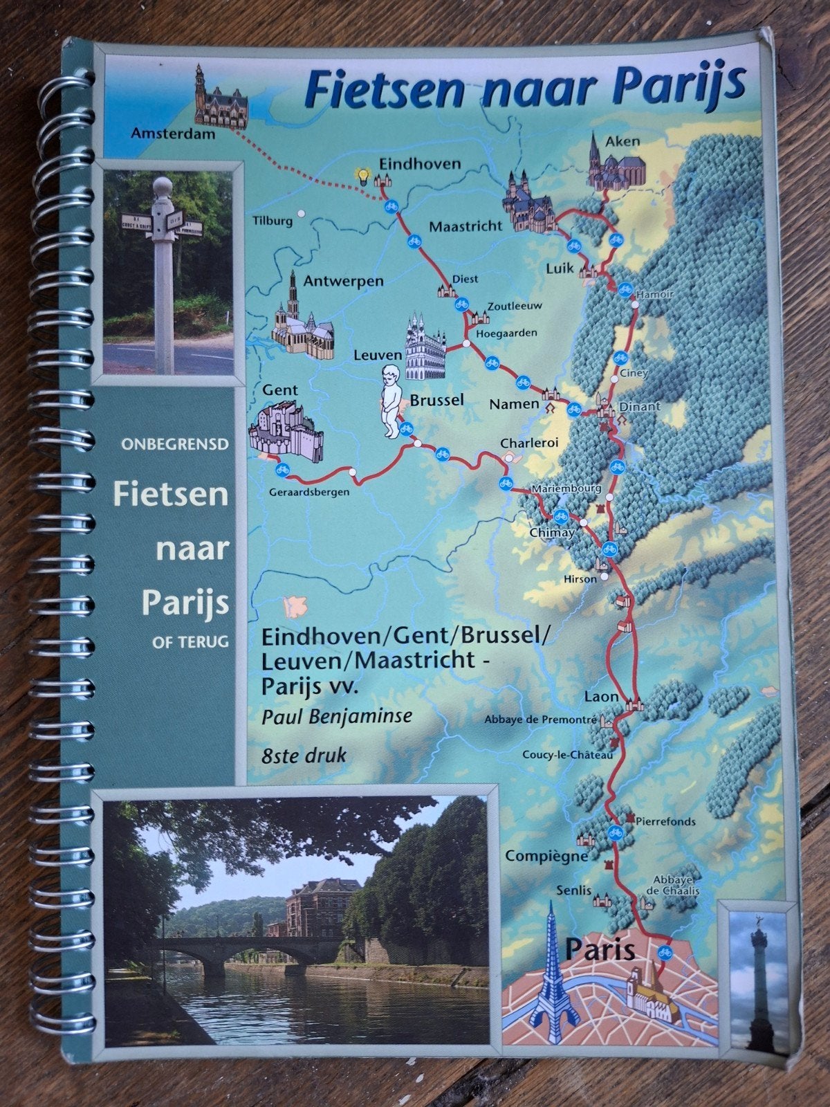 Fietsen naar Parijs - Reisgids in goede staat, Boeken, Reisgidsen, Overige merken, Paul Benjaminse, Fiets- of Wandelgids, Europa