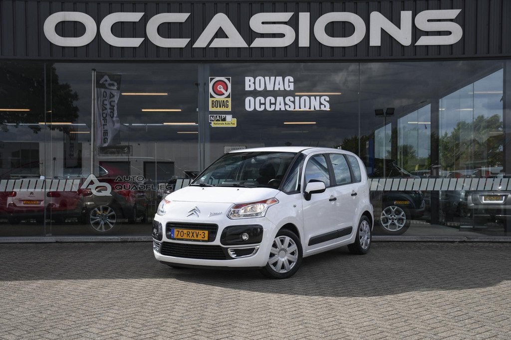 Citroen C3 Picasso 1.4 VTi Aura 89000 KM/ TREKHAAK/ CRUISE C, Voorwielaandrijving, Stof, Gebruikt, Wit