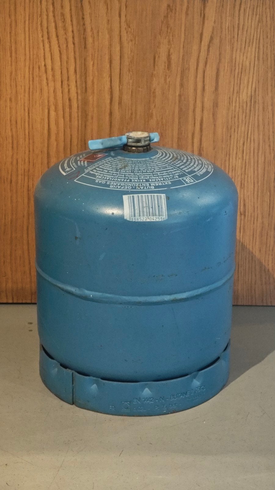 Campingaz gasfles groot (nagenoeg leeg), Ophalen, Gebruikt