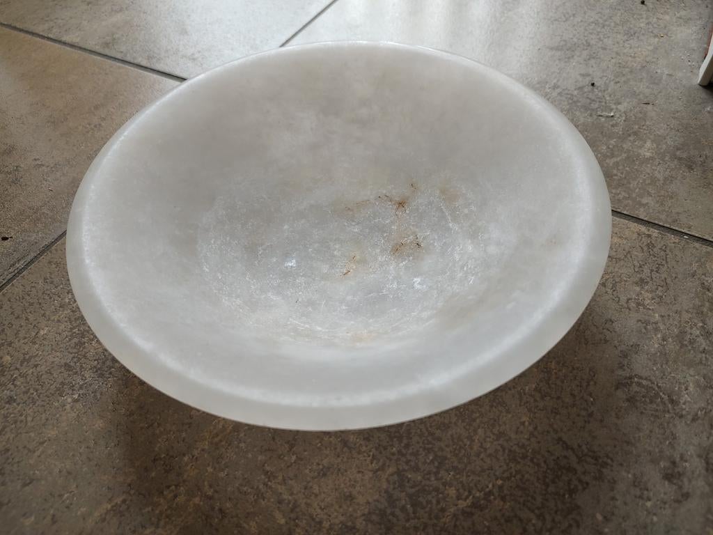 Vintage Italiaanse Albasten Schaal - Ø 25cm, Antiek en Kunst, Ophalen
