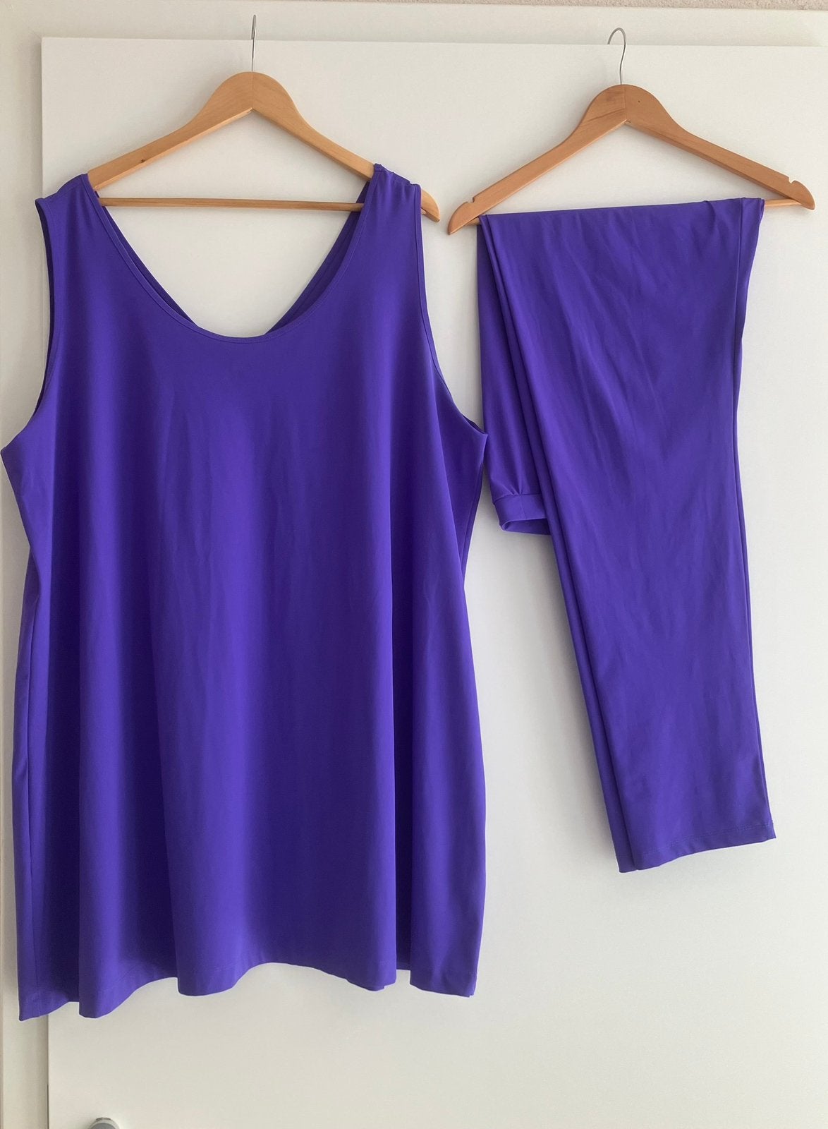 Plus Basics top en broek, maat 54, Kleding | Dames, Grote Maten, Verzenden, Zo goed als nieuw, Overige kleuren, Shirt of Top