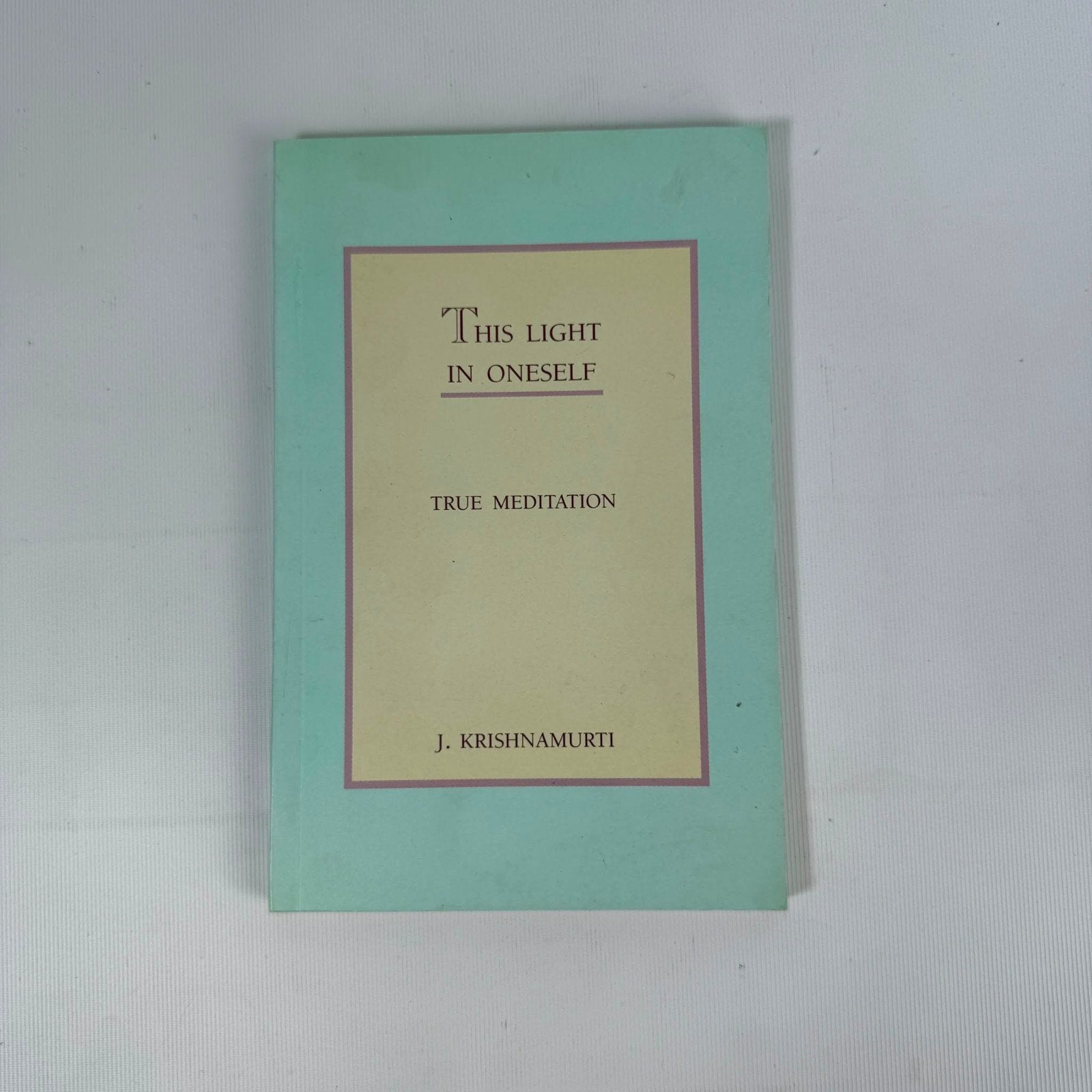 This Light in Oneself - True Meditation J. Krishnamurti, Boeken, Esoterie en Spiritualiteit, Gelezen, Achtergrond en Informatie