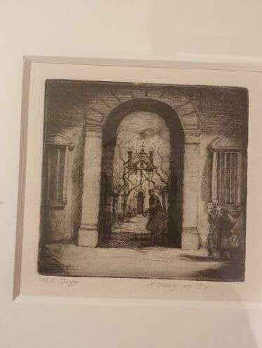 ets Sjoerd Doting, getiteld ” M.L. Brigge”. zeldzaam werk, Antiek en Kunst, Ophalen