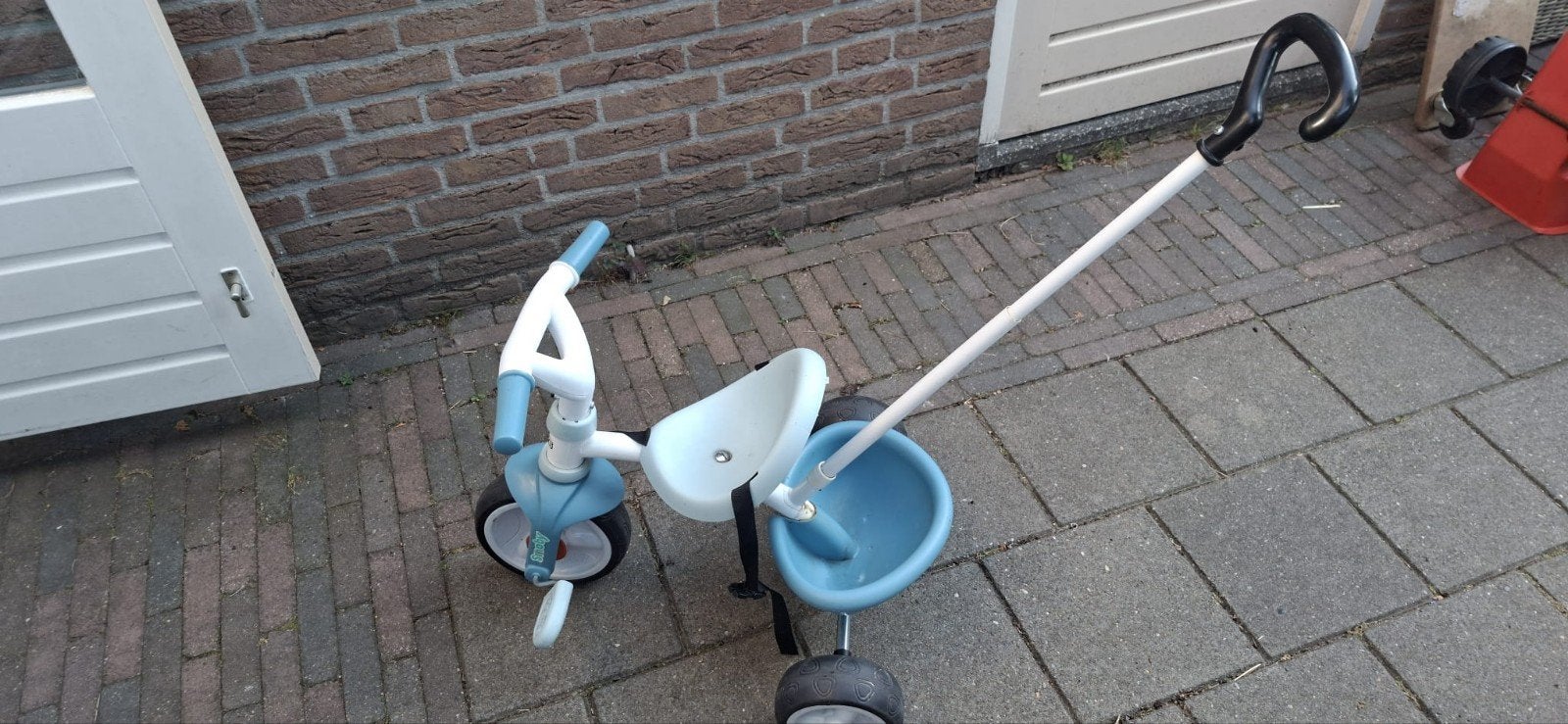 Smoby fietsje met afneembare duwstang, Ophalen, Gebruikt, Minder dan 16 inch, Smoby