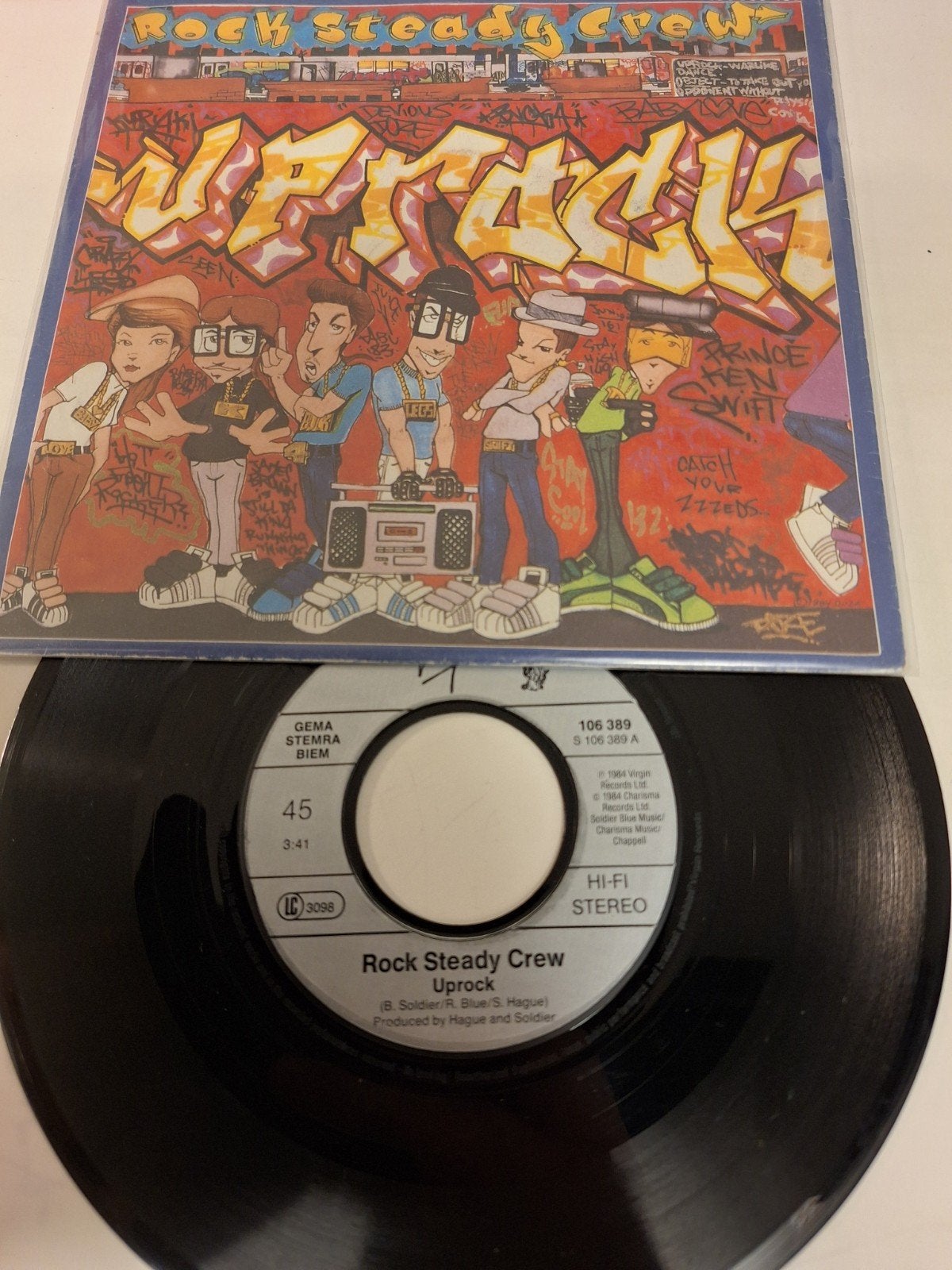 Rock Steady Crew - Uprock, 1984., Fotohoes, Verzenden, 7 inch