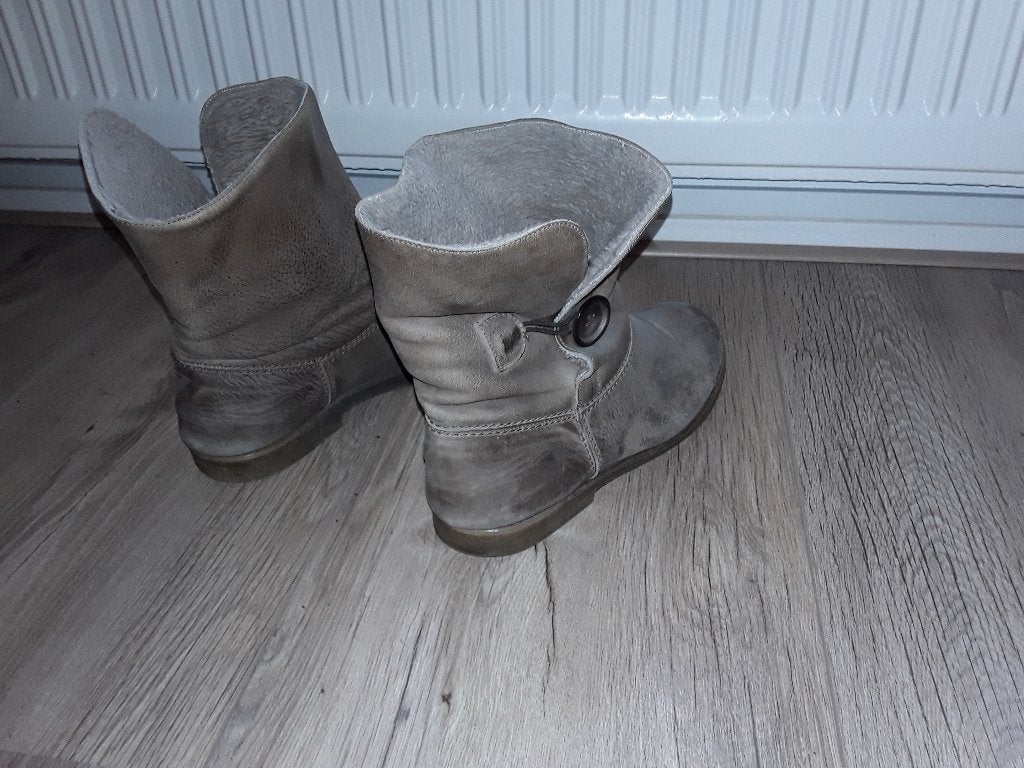 Manfield Bruine Laarsjes Met Knoop Maat 41, Bruin, Lage of Enkellaarzen, Ophalen of Verzenden, Manfield
