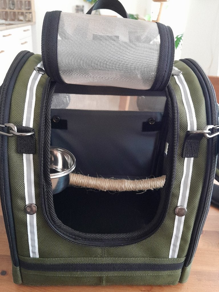 Gloednieuwe papegaaienrugtas, Papegaai