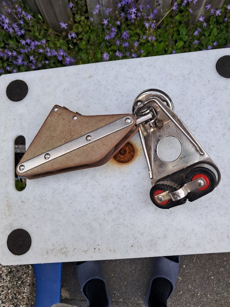 Nylon Vioolblok met RVS neerhouder, Ophalen of Verzenden, Gebruikt, Lijn of Blok