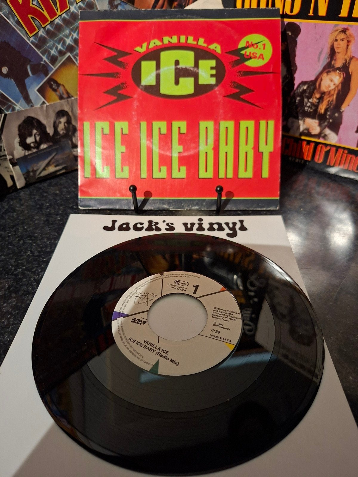 Vanilla Ice - Ice Ice Baby (Radio Mix)  .1990, Gebruikt, 7 inch, Ophalen of Verzenden, Fotohoes