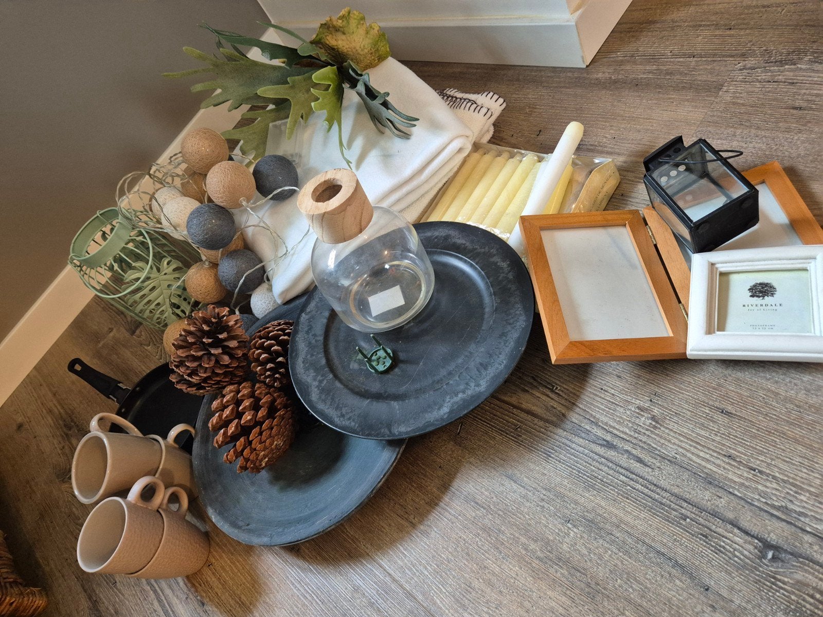 diverse decoratie spulletjes/ rommelmarktspullen, Ophalen, Rond, Hout