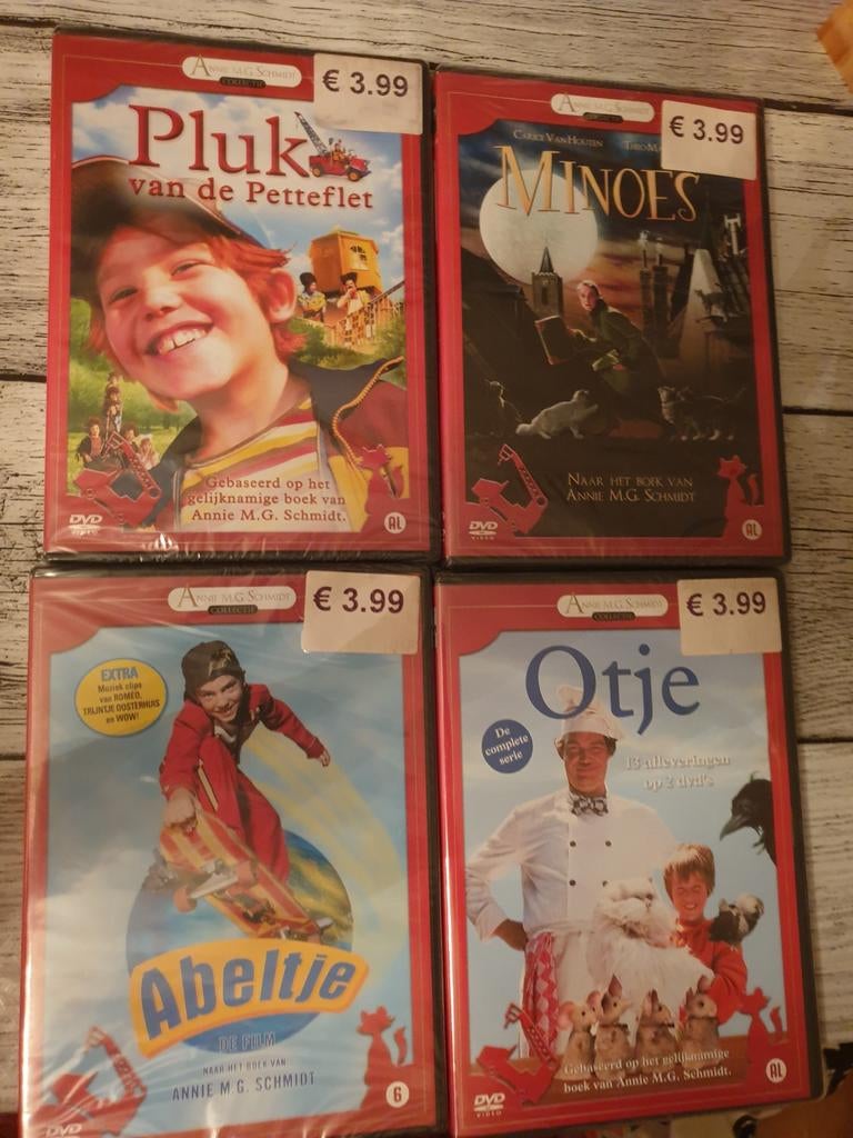 Annie M.G. Schmidt DVD Boxset: Pluk, Minoes, Abeltje, Otje, Avontuur, Alle leeftijden, Boxset, Ophalen of Verzenden