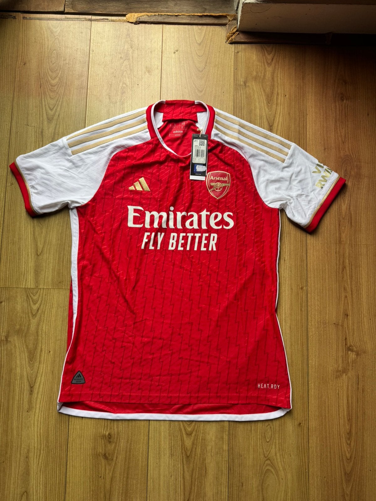 Nieuw met prijskaartjes spelersversie voetbalshirt Arsenal, Sport en Fitness, Ophalen of Verzenden, Zo goed als nieuw, Shirt