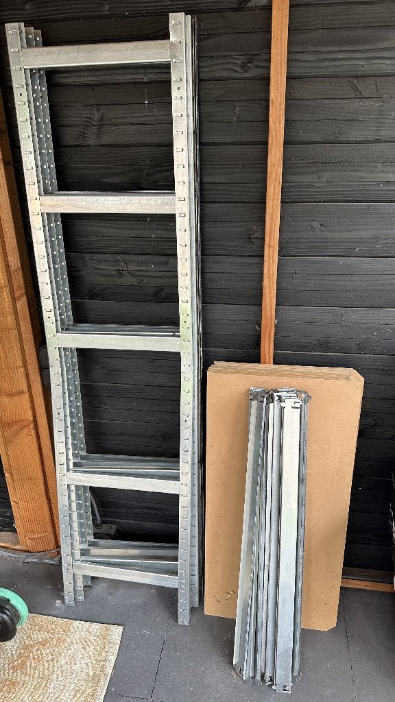 Stelling rekken 2 stuks 90x45x180 - zo goed als nieuw, Ophalen, Zo goed als nieuw