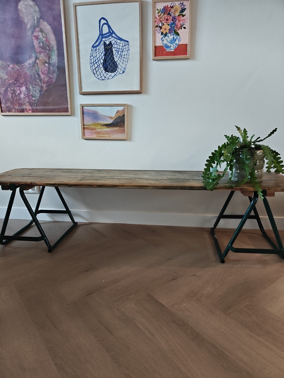 Lage tafel / wandmeubel / bankje - multifunctioneel, Gebruikt, 150 tot 200 cm, Minder dan 100 cm, 25 tot 50 cm