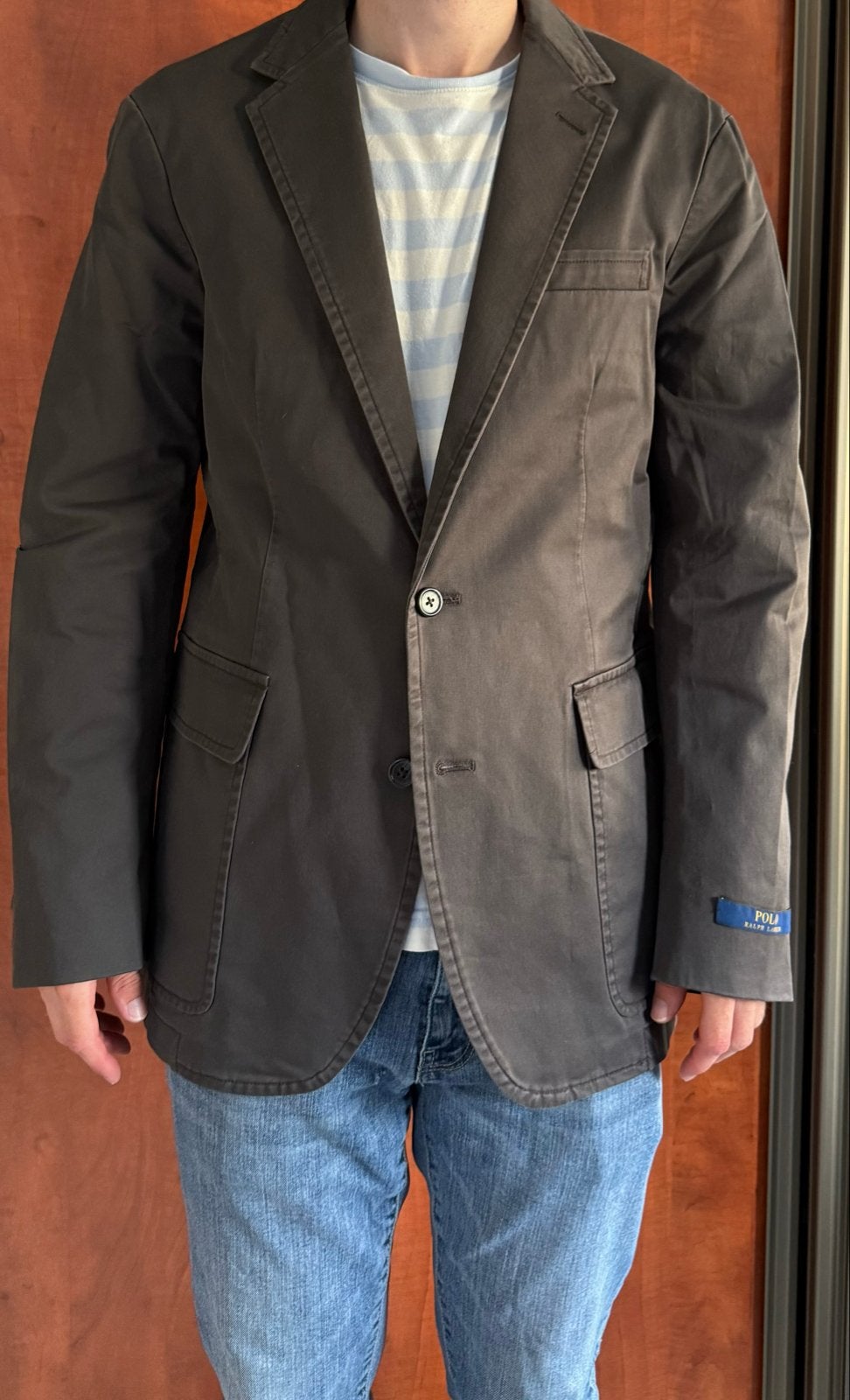 Polo Ralph Lauren Blazer - Donkergrijs/Bruin - Maat M, Kleding | Heren, Ophalen of Verzenden, Zo goed als nieuw, Overige maten