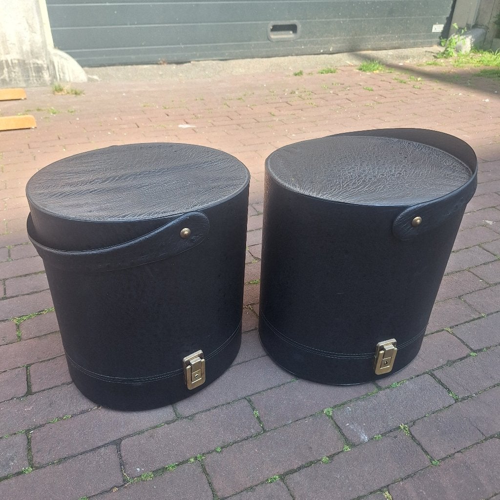 2 Vintage Hoeden Koffers / Hoedendoos / Jaren 50-60, Ophalen, -, Hoed, -