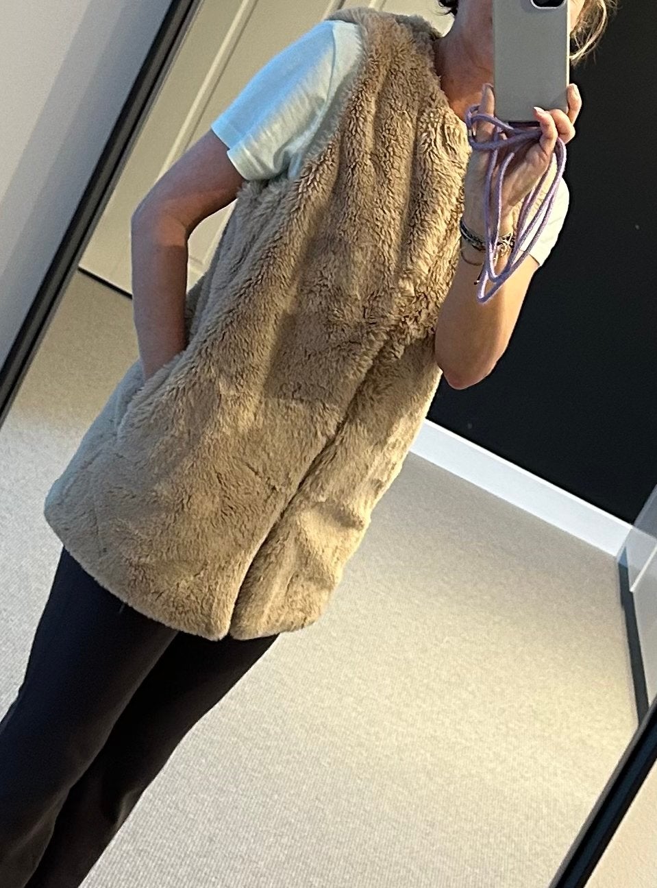Rituals Home Faux Fur Bodywarmer S/M, Ophalen of Verzenden, Zo goed als nieuw, Maat 36 (S), Beige