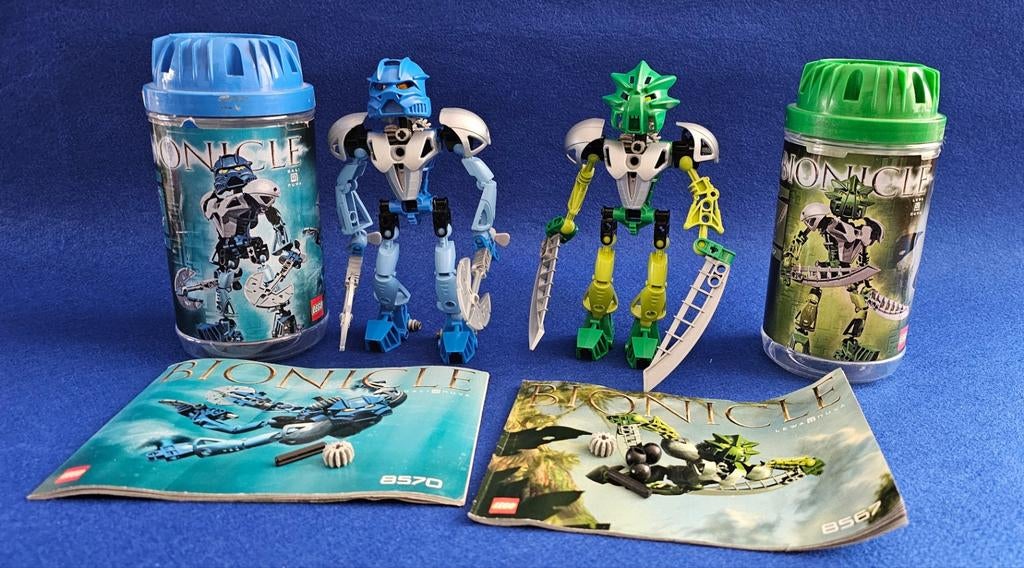 Lego Bionicle Toa Nuva 8567 en 8570, Ophalen of Verzenden, Zo goed als nieuw