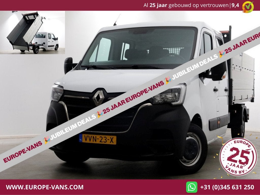 Renault Master T35 2.3 dCi 145pk L3 D.C. Kipper met hoge boo, Auto's, Voorwielaandrijving, 145 pk, 2421 kg, Gebruikt