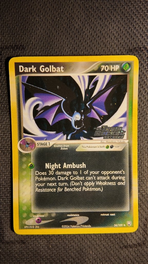 Dark Golbat 34 Team Rocket Returns | Pokemon kaart, Ophalen, Zo goed als nieuw, Losse kaart, Foil