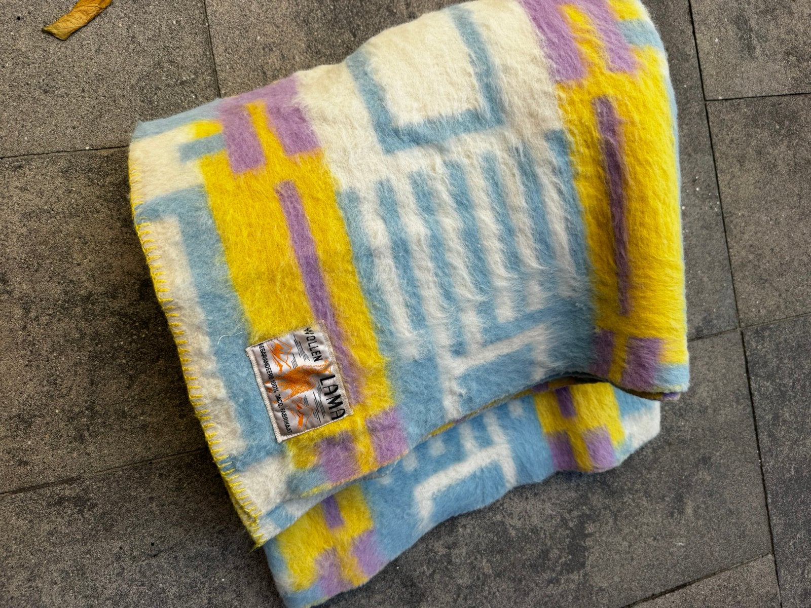 200x150 100% wollen lama deken vintage zacht., Ophalen of Verzenden, Zo goed als nieuw