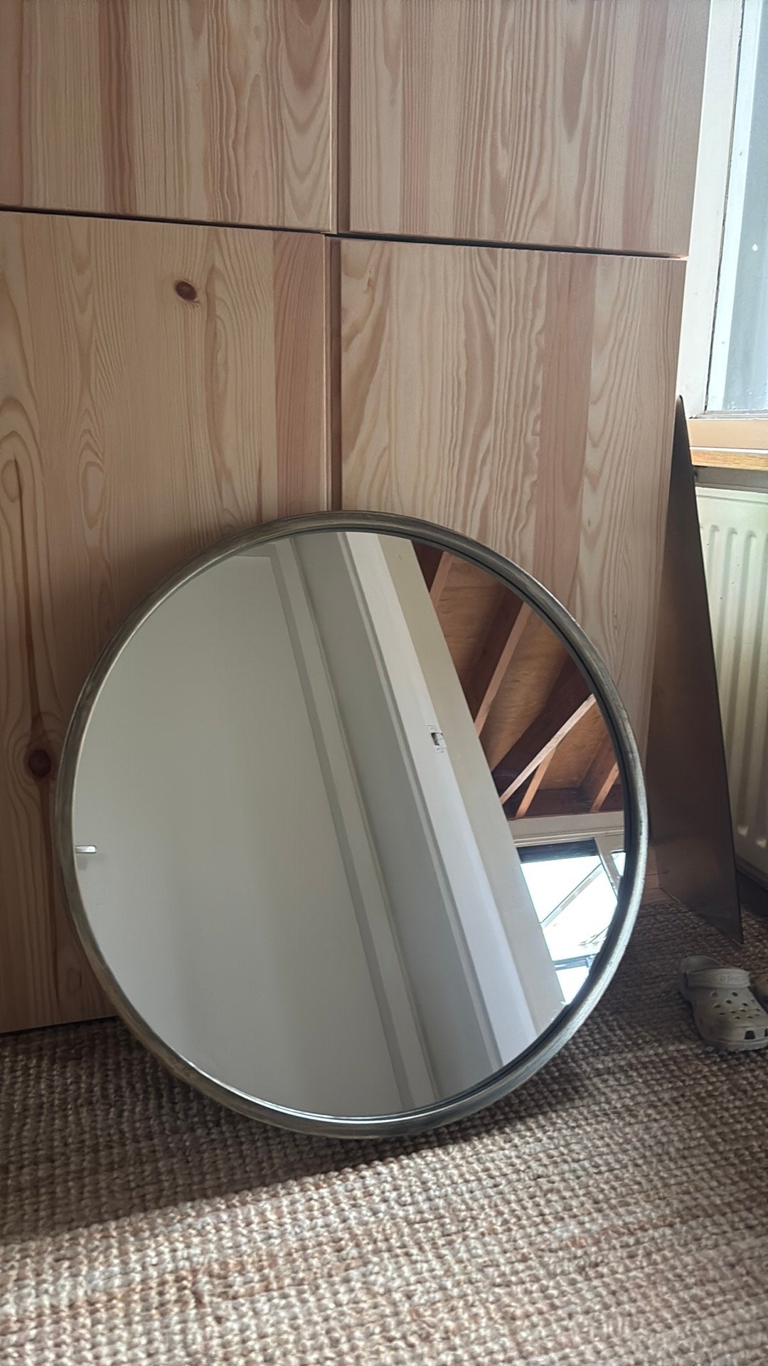 Erg mooie spiegel!, Huis en Inrichting, Woonaccessoires | Spiegels, Ophalen, Rond, Zo goed als nieuw, Minder dan 100 cm