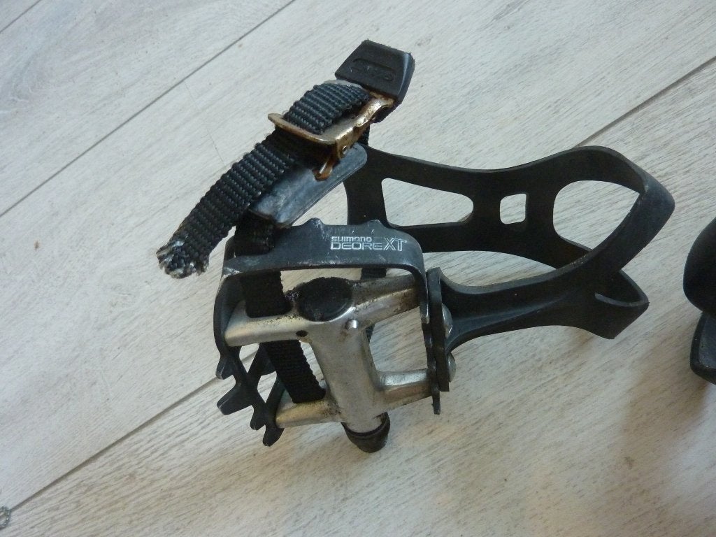 Shimano Deore XT pedalenset (PD-M735), Crankstel of Pedalen, Gebruikt, Ophalen of Verzenden, Aluminium