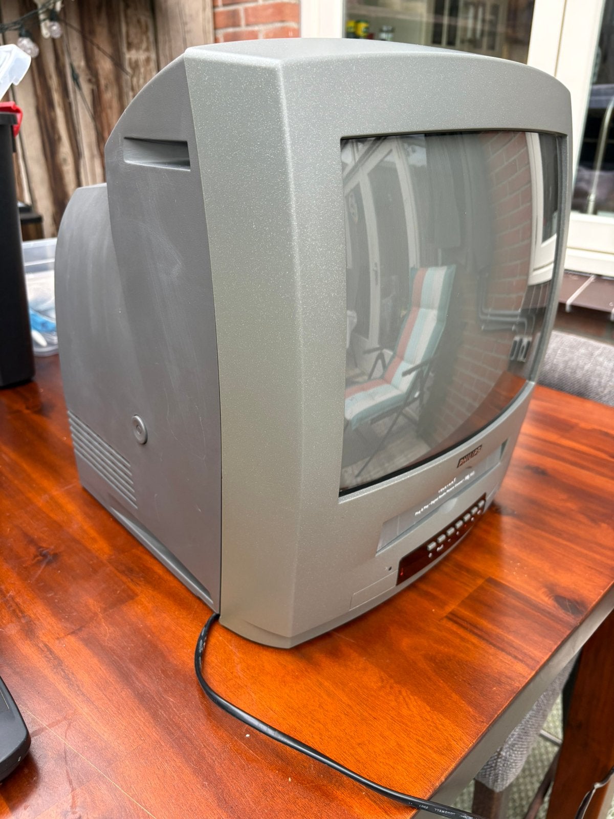 Philips CRT tv-video combi - lees omschriving aub, Audio, Tv en Foto, Vintage Televisies, Ophalen, Gebruikt, Philips
