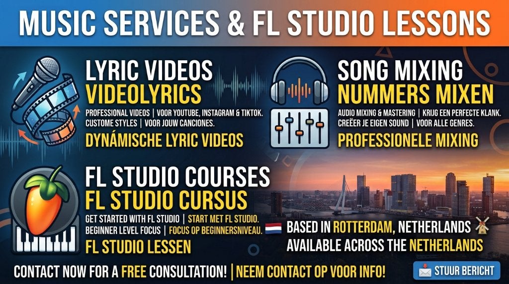 MUSIC SERVICES & FL STUDIO LESSONS, Ophalen of Verzenden, Audio