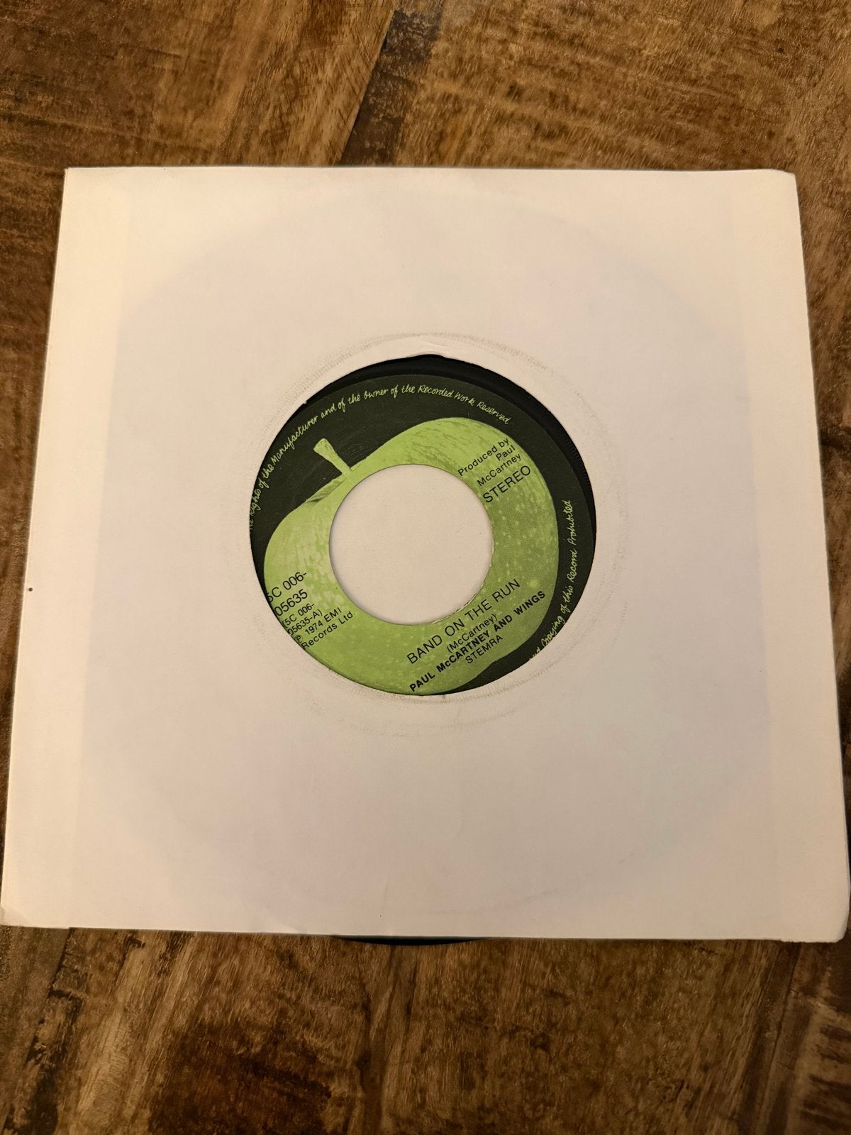 Paul McCartney and Wings - Band on the Run vinyl single, Gebruikt, 7 inch, Ophalen of Verzenden, Pop