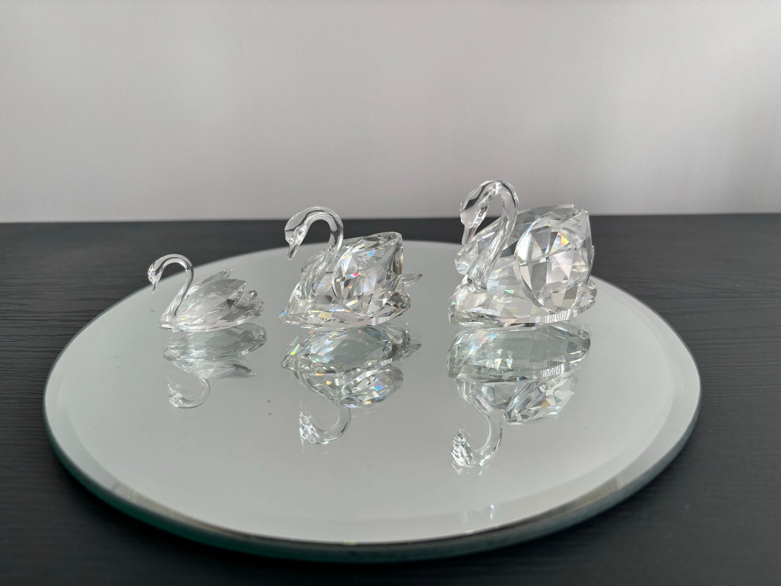 Swarovski kristallen zwanen set (3 stuks), Verzamelen, Swarovski, Ophalen of Verzenden, Zo goed als nieuw, Figuurtje