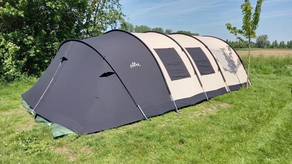 Obelink Familia 6 tunneltent - Zeer goede staat, Caravans en Kamperen, Ophalen, Zo goed als nieuw, Tot en met 6