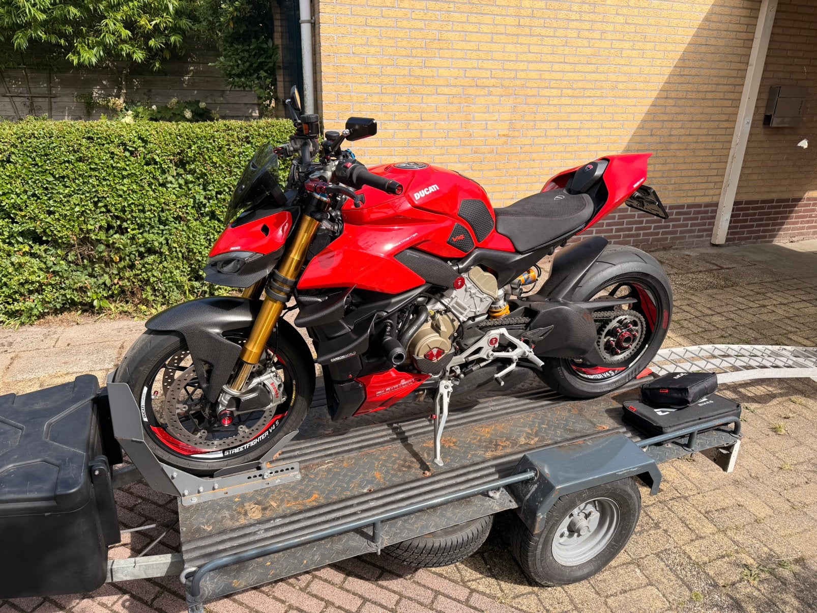 Motoraanhanger motortrailer voor 1 motor geremd, Ophalen, Gebruikt