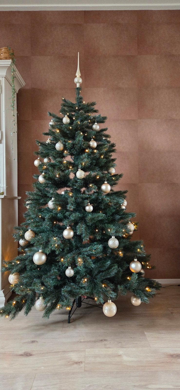 Kunst kerstboom Intratuin 185 hoog incl verlichting, Diversen, Kerst, Ophalen, Gebruikt