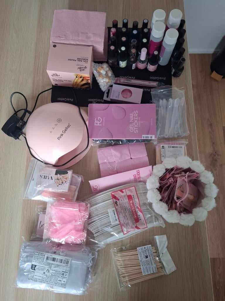 Pink Gellac UV/LED lamp en uitgebreide nagelset, Ophalen, Gebruikt, Toebehoren, Handen en Nagels
