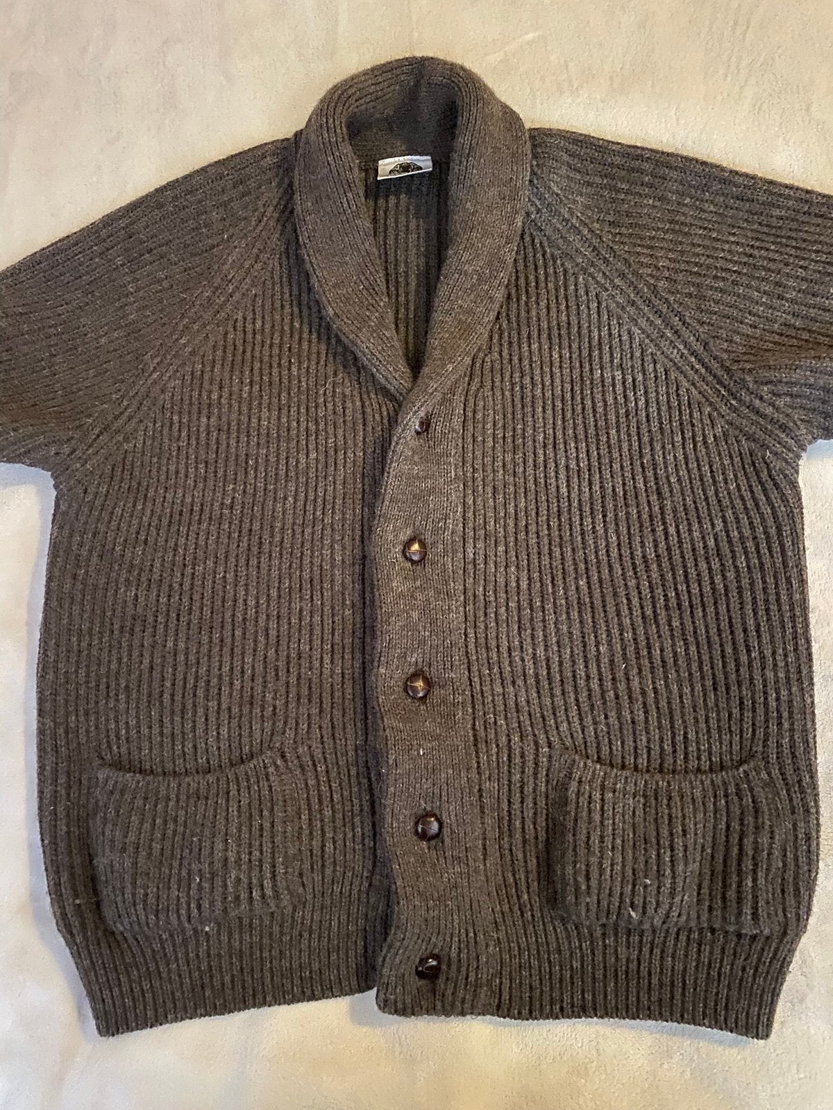 Shawl collar cardigan van black sheep knitwear, Ophalen, Zo goed als nieuw, Zwart