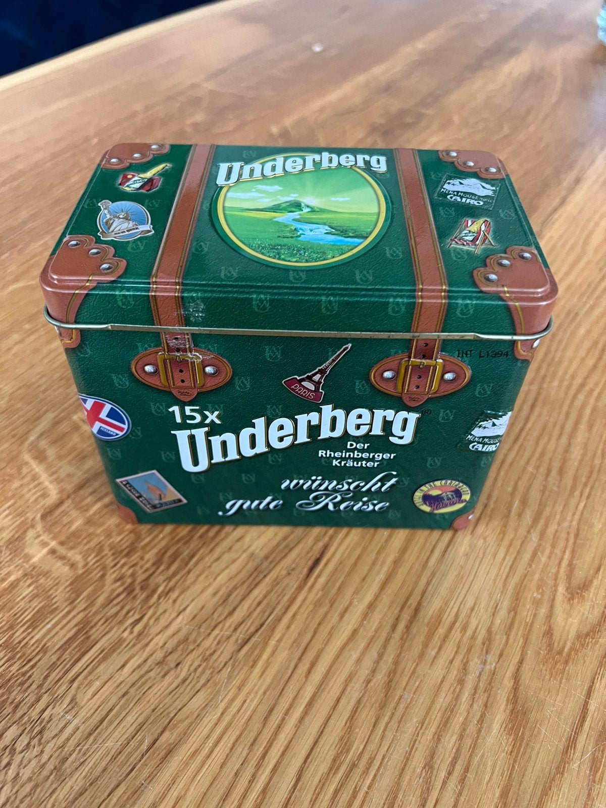 Underberg Blik / Koffer Blik - Verzamelobject, Verzamelen, Ophalen of Verzenden, Gebruikt, Overige