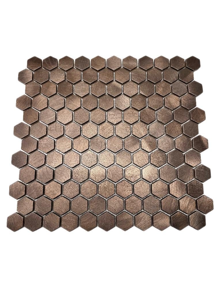 mozaiëk reflections  hexagon bronze 23x23mm voorraad, Overige materialen, Verzenden, Wandtegels, Nieuw