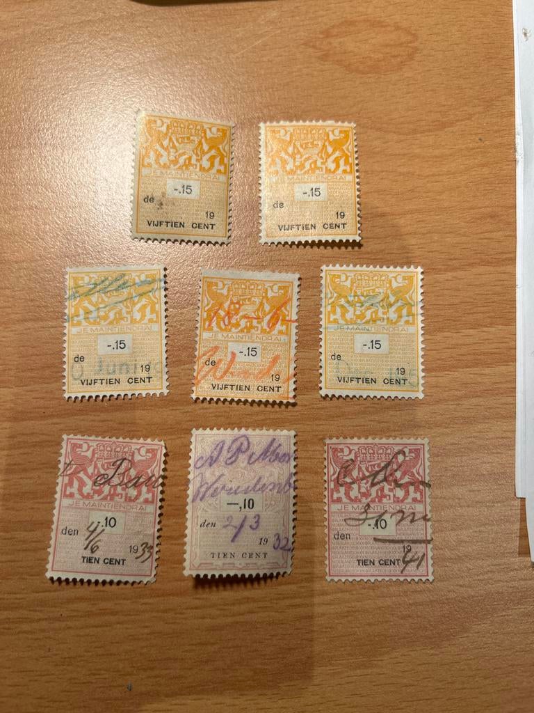 Nederlandse Fiscale Zegels - Diverse Jaartallen, Verzenden, Gebruikt