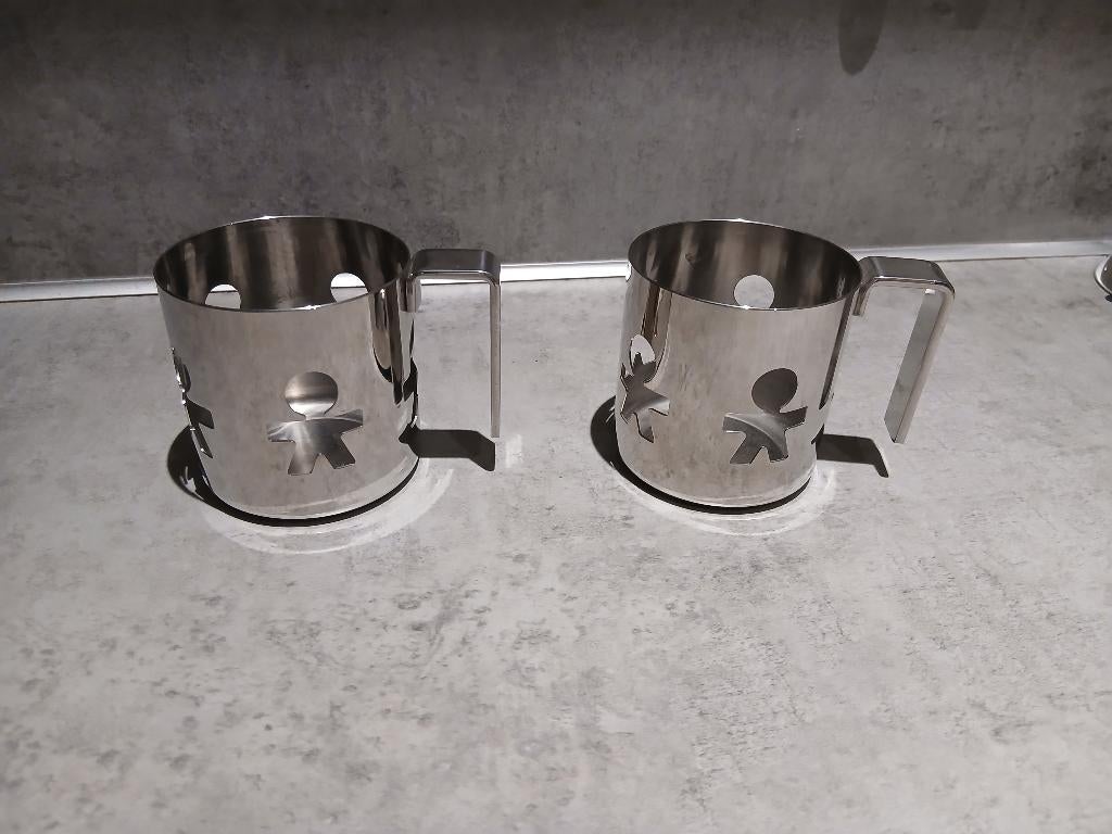 Alessi theeglashouders, Overige materialen, Ophalen of Verzenden, Zo goed als nieuw, Overige stijlen