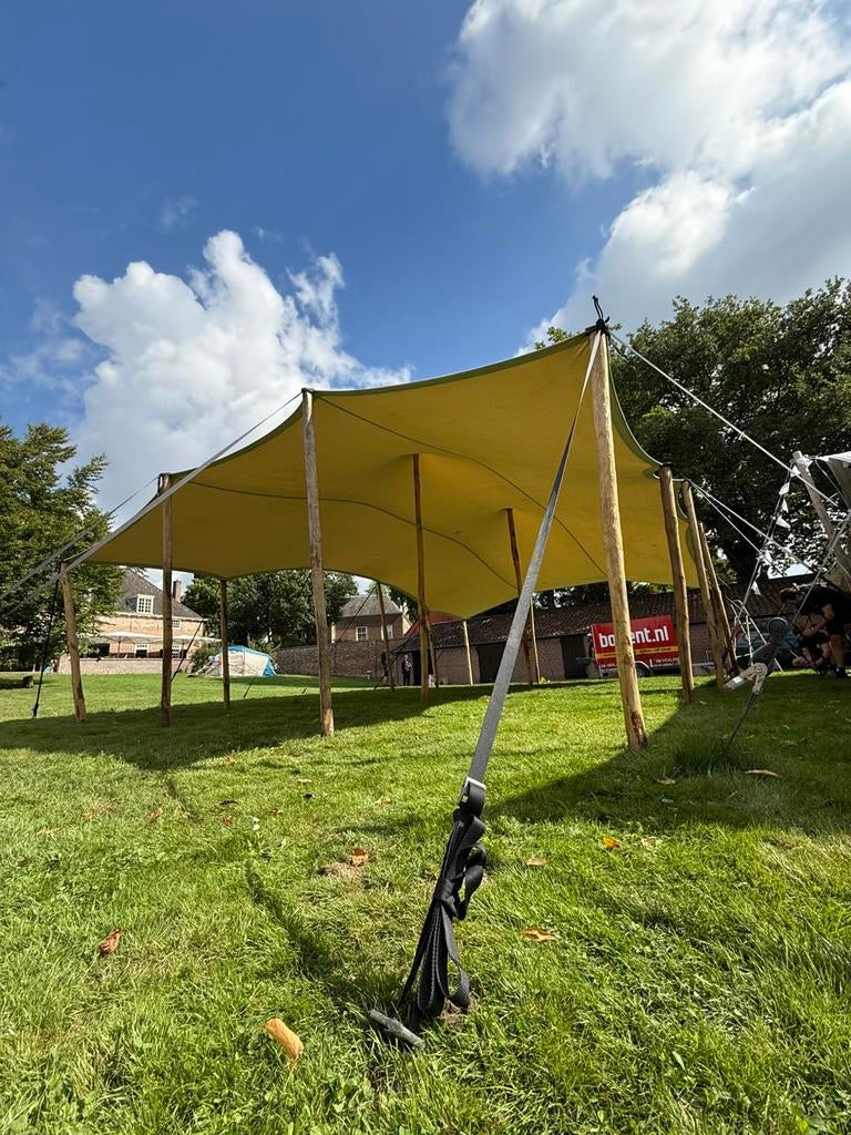 Stretchtent verhuur 65m2, Tuin en Terras, Partytenten, Ophalen, Opvouwbaar, Overige typen, 6 meter of meer