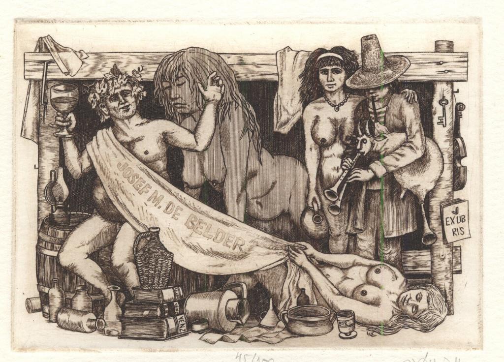 1412 Ex Libris Hongarije : Zoltán Vén, z.j., Antiek en Kunst, Kunst | Etsen en Gravures, Verzenden