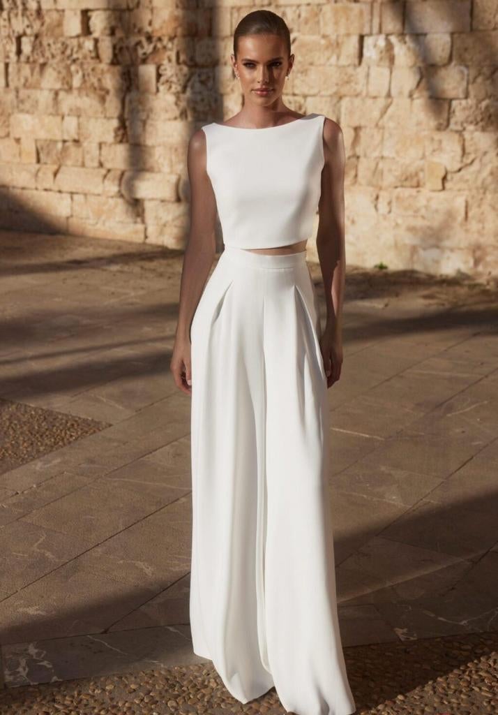 Nieuw bruidspak trouwjumpsuit bruidsjumpsuit jumpsuit bruid, Kleding | Dames, Trouwkleding en Trouwaccessoires, Ophalen of Verzenden